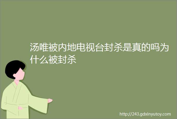 汤唯被内地电视台封杀是真的吗为什么被封杀